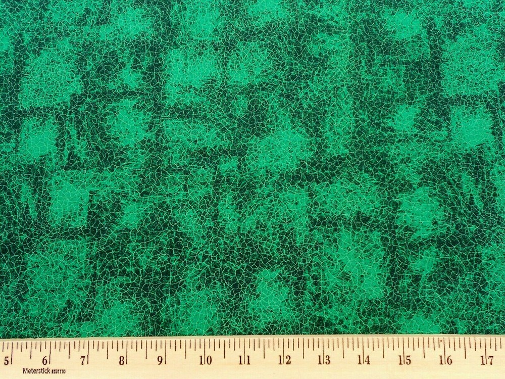 Grass GREEN Marbled Cracks Quilt Craft Fabric Blender Cotton Richmond 1.75 YDS