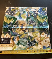 highland court ha61244-71 bosque blue avocado Durable Robert Allen embroidered