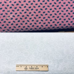 Tonal Circles Low Volume White on White 100% cotton BTHY by the half yard