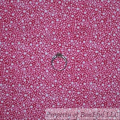 BonEful Fabric FQ Cotton Quilt Dk Pink White Polka Dot Bubble Water Calico Print