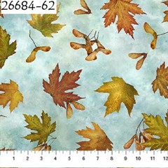 Autumn Splendor Cotton Quilt fabric Northcott 2683-66 Seeds on Dark Teal