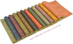 12Pcs Colored Cork Fabric Sheets, Cork Faux Sheets for Handcrafts 8″ X 12″(20Cm