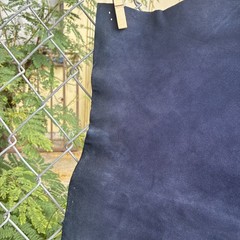 Art Handicrafts Co. 1 Suede Leather Scrap Piece Navy used Sold As Is