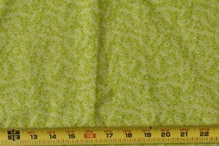 By 1/2 Yd, Vintage, Green Print on Lime-Green Quilt Cotton, Jo-Ann, P7338