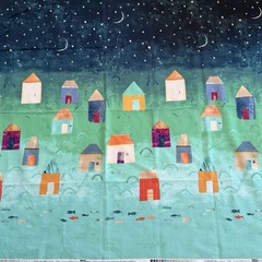 House Under The Newspaper Moon Carrie Bloomston 40876 Windham Fabric 1 1/2 Yds