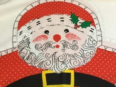 VTG 70s Spring Mills Santa Fabric Panel Cut & Sew Pillow Doll Uncut Pattern 7513