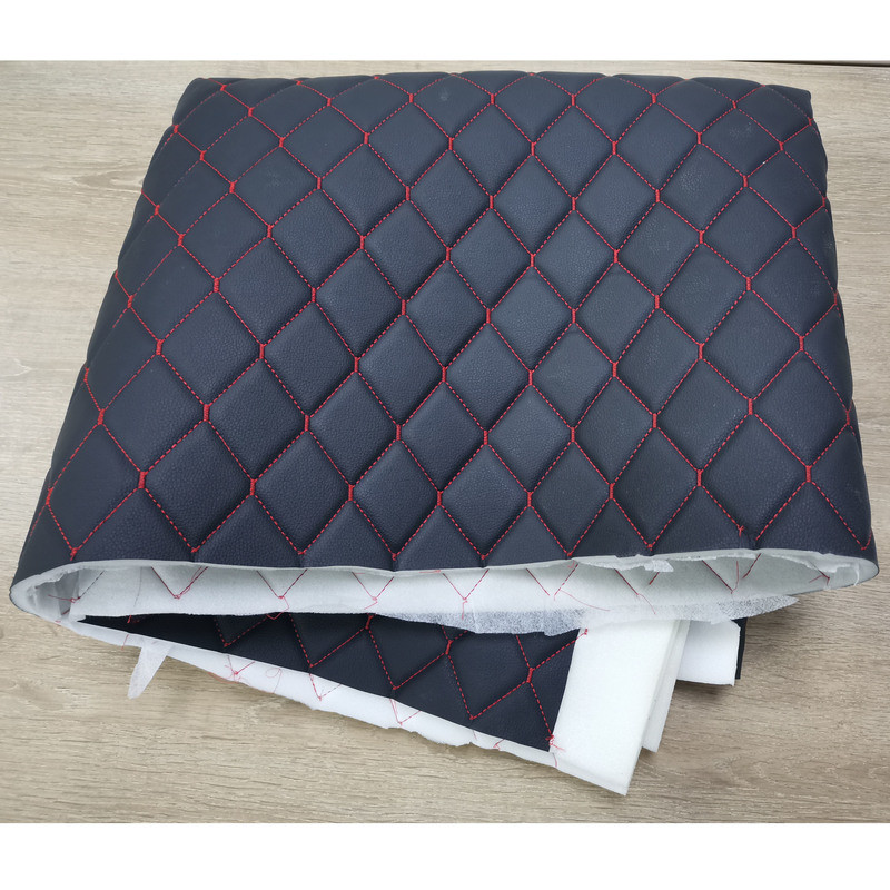 Faux Leather Fabric Foam Quilted Waterproof DIY Car Seat Pad Cushion Material