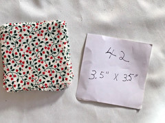 Mxd. Lot of 506 VTG Christmas Print Fabric Cotton Quilt Squares 3″- 3.5″- 4″