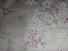 Cotton Fabric Yuwa Live Life Peachy W/ Pink Roses 44×4.33 yds Daido Maruta Japan