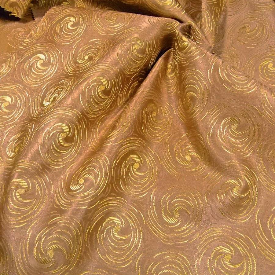 Metallic Gold & Palest Copper Cocktail Dress Fabric, 2 Yards