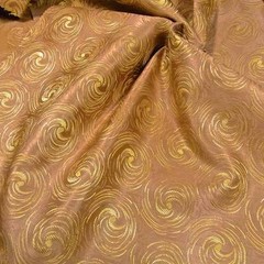 Metallic Gold & Palest Copper Cocktail Dress Fabric, 2 Yards