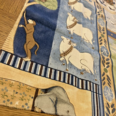 Jane Churchill Indian Summer Blue J312F-01 Fabric Remnant 26″ x 26″ Cowtan