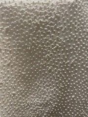 100% Silk Hand-Beaded Pearls Densely Scattered on White Fabric by the Yard 44″