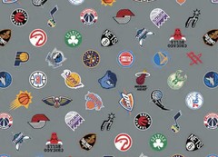 NBA Basketball Teams Cotton Fabric 1/2 Yard 18”x43”New Bucks Golden State Bulls