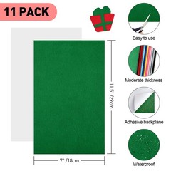 NACHLYNN 11Pcs Self Adhesive Felt Fabric Sheets 7″x11.5″ /18x29cm Sticky Back Fe