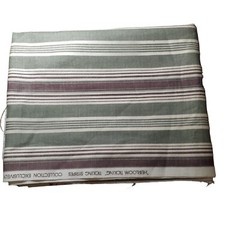 Waverly Exclusive Fabric Remnant Heirloom Ticking Olive Green Brown 2.5 yd x 18″