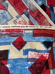 Vintage 50s House N Home Draperies MCM Barkcloth Fabric 66” X 48″