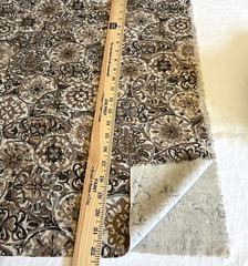 Fabric Taupe Cream Brown Floral Abstract Decor Crafts Cushions Purses Blouses