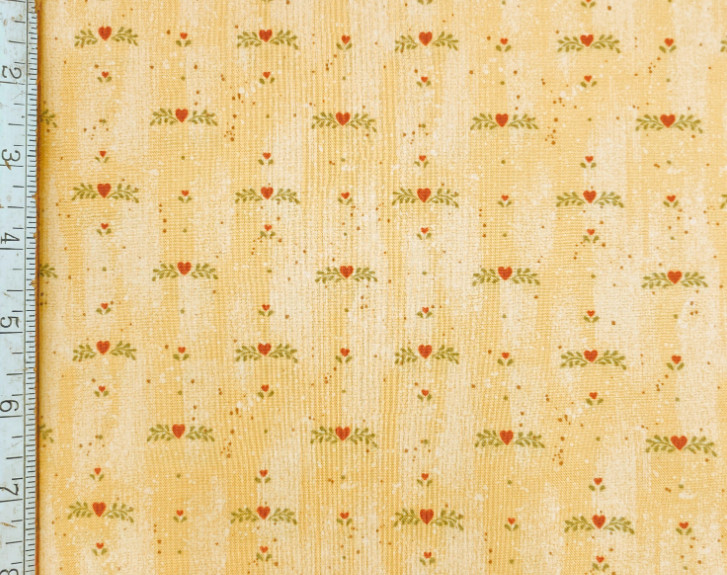 Primitive Lifestyles Fabri-Quilt hearts Cotton Fabric 44″ Floral Yardage