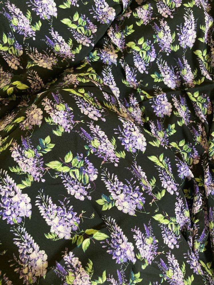 Authentic Top Italian designer Viscose luxury dress Fabric. Made in Italy