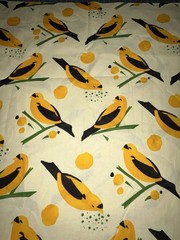 1+ Yard Alexander Henry Bird Seed Cotton Quilting Fabric 2006 Prewashed Yellow