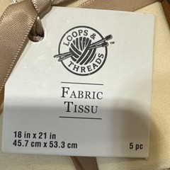 5 pack Fabric Tissu 100% Cotton Loops and Threads 18 inches x 21 inches