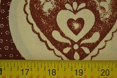 By 1/2 Yd, Vintage, Brown & Cream Country-Theme Quilt Blocks, Marcus Bros, C2369