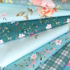 8pcs Cotton Craft Fabric Bundle 18″ x 22″ Pre-Cut Fat Quarters Quilting Fabric f