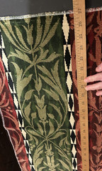 Velvet fabric 26×26″ Westgate Patterned La Scala Germany large sample upholstery