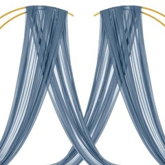 Dusty Blue Wedding Arch Draping Fabric – 2 Panels, 29″x20FT Sheer Gauze Curtains