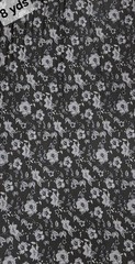 Gray floral Printed spandex stretchable Fabric wrinkle Free Tela 60” W Sold BTY