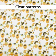 11.8 x 47.2 In Transparent Clear Honey Bee Printed TPU Jelly Vinyl Fabric