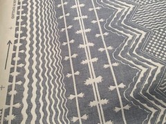 2.5YD FERMOIE UK Abbey Stripe Union Fabric w/ Custom Knit Backing $1144 Retail*