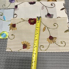 Fabric Swatches 14pc Damask Floral Stripe Viscose Designer Vervain Craft Sample