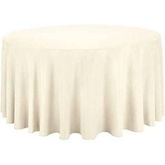 120 Inch Round Tablecloth Polyester Wrinkle Resistant Reusable Cover