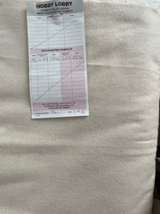 Wide 108″ Cream Cotton Flannel 3.5 yards (Hobby Lobby)