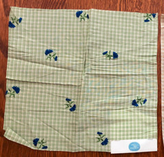 HILL BROWN Tropo Floral in Lettice/Cobalt 12 3/4 x 13 1/4″ Fabric Sample
