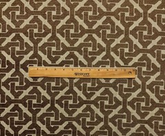 CLARENCE HOUSE MESSINA BROWN GEOMETRIC GATE KEY MULTIUSE FABRIC BY THE YARD 51″W
