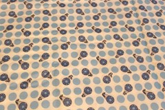 Sewing Fabric quilt Cotton quilting 1/2 Yd Light Blue Hot Air Balloons polka dot