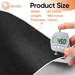 Suede Headliner Fabric Black 98 x 60 Inches with 4mm Thick Foam Backed