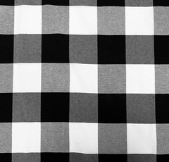 Dobby Buffalo BIG Checks Plaid Fabric Scottish Royal Stewart 140cm wide BLACK