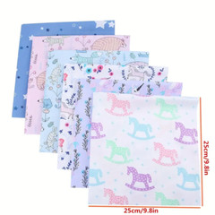 6pcs Baby Themed Twill Printed Fabric – New