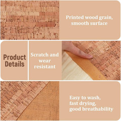 1.51 Yards 12.99 Inch Burlywood Color Synthetic Cork Leather Fabrics by the Yard