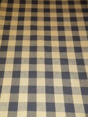 Black And Tea Dye Buffalo Check Cotton Homespun Fabric | Farmhouse Fabric