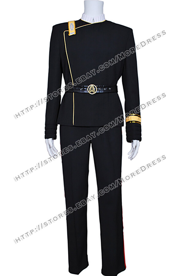 Starfleet Costume for Star Trek The Wrath of Khan Khan Cosplay Uniform