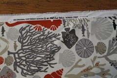 Nautical Sea Horse Shore Design Shells Mill Creek Fabrics 80″ x 54″ Upholstery