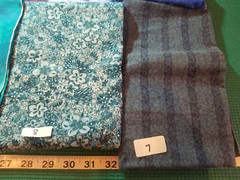 FQs 1/4 Yds Scraps Blue Aqua Turquoise Stripe dot Calico cotton quilting Fabric