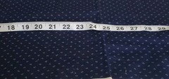 Vintage Cranston VIP Floral Cotton Fabric 43 w 32″ Navy Blue Calico Quilting