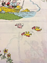 Vintage POPEYE THE SAILOR MAN Fabric 2.5 Continuous Cut Cotton Blend HTF