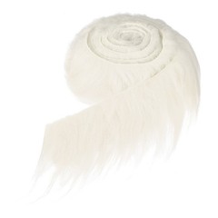 Faux Fur Fabric, Plush Faux Fur Fluffy Fuzzy Fabric for Crafts, White